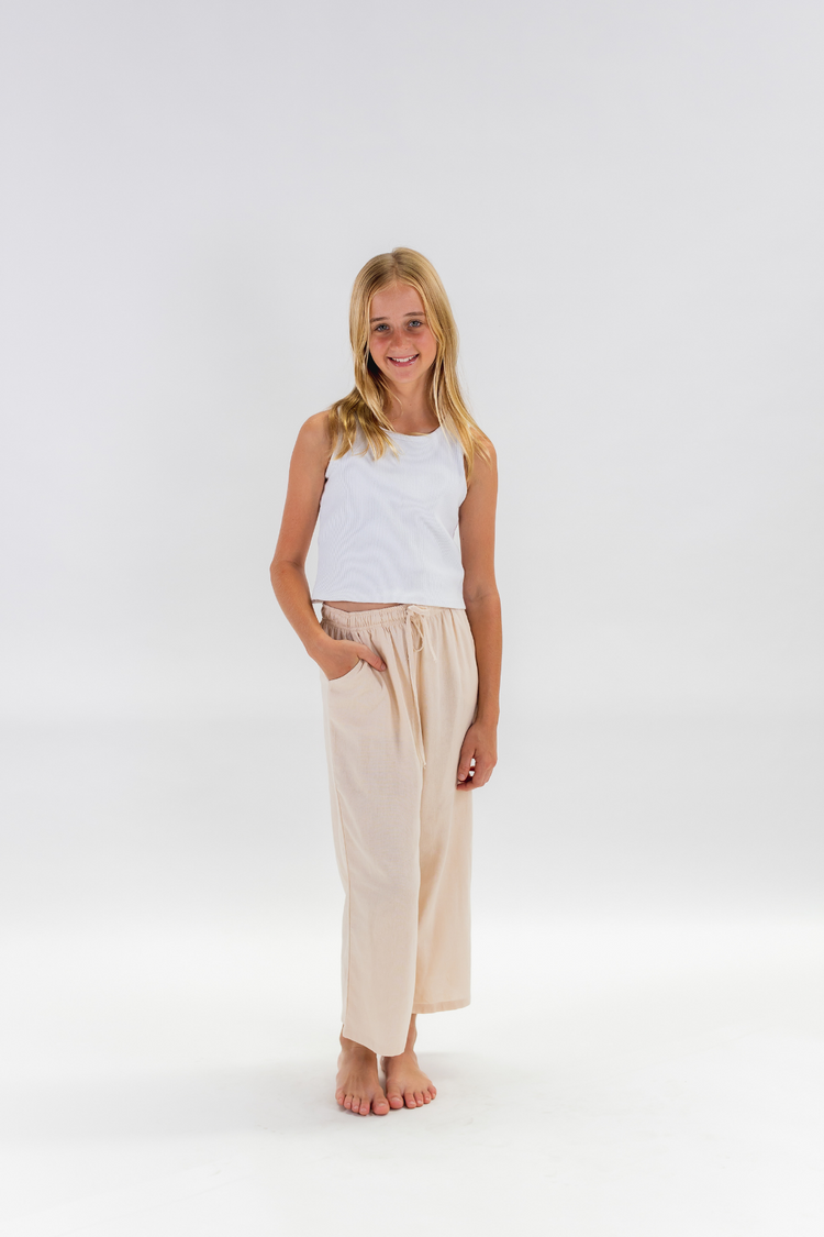 Sunny Days Wide Leg Pant - Oatmeal