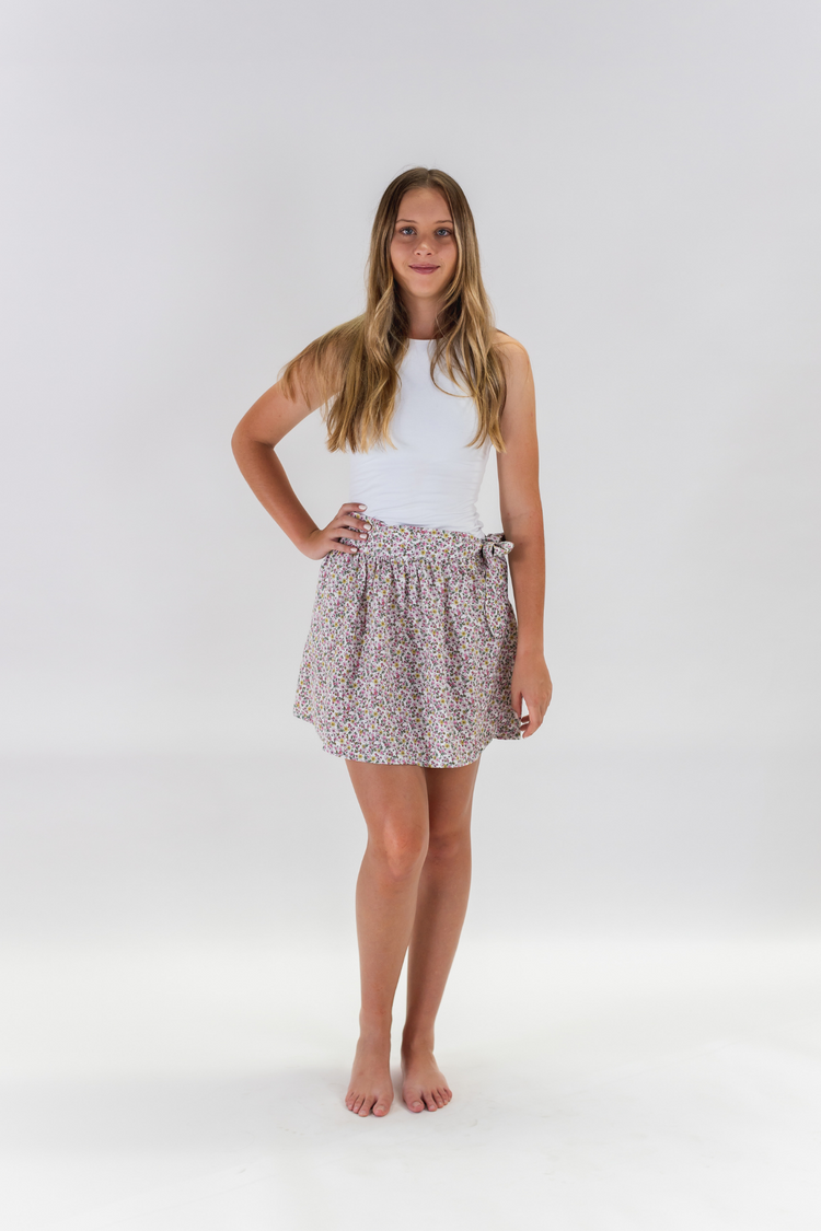 Gel Skirt - Floral Linen