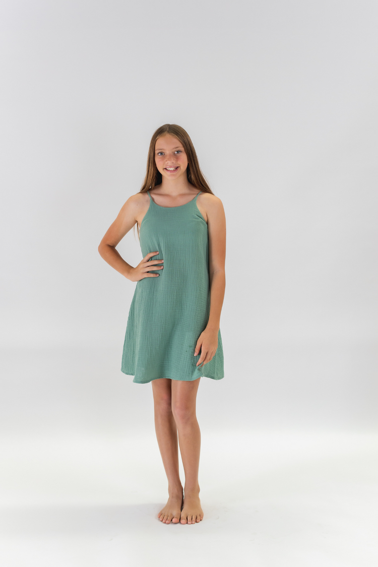 Ruby Slip Dress - Seagrass Green