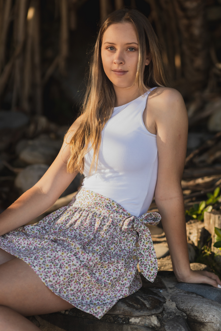 Gel Skirt - Floral Linen