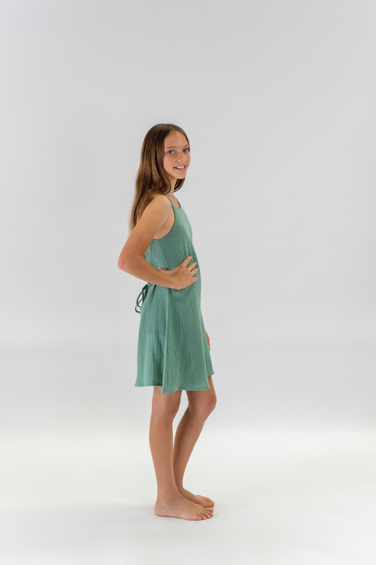 Ruby Slip Dress - Seagrass Green