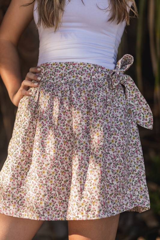 Gel Skirt - Floral Linen